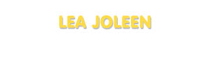 Der Vorname Lea Joleen